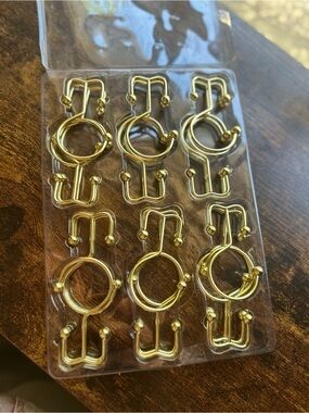 Gold Shower Curtain Rings 24 Pack New
